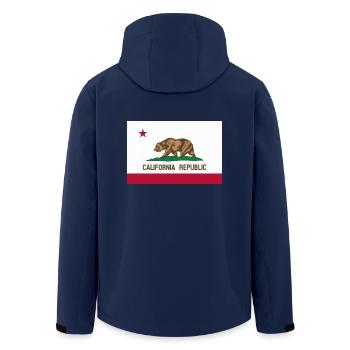 Californie - Veste softshell homme en polyester recyclé Stanley/Stella - marine - Dos - AI Model Male 185 light (185cm)