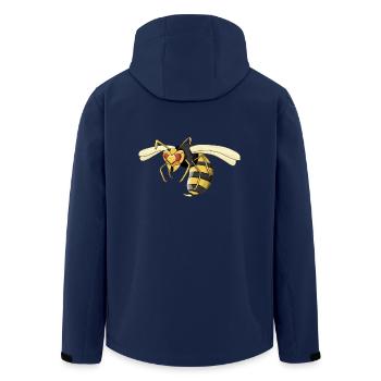 wasp - Men’s Recycled Softshell Jacket by Stanley/Stella - navy - Back - AI Model Male 185 light (185cm)