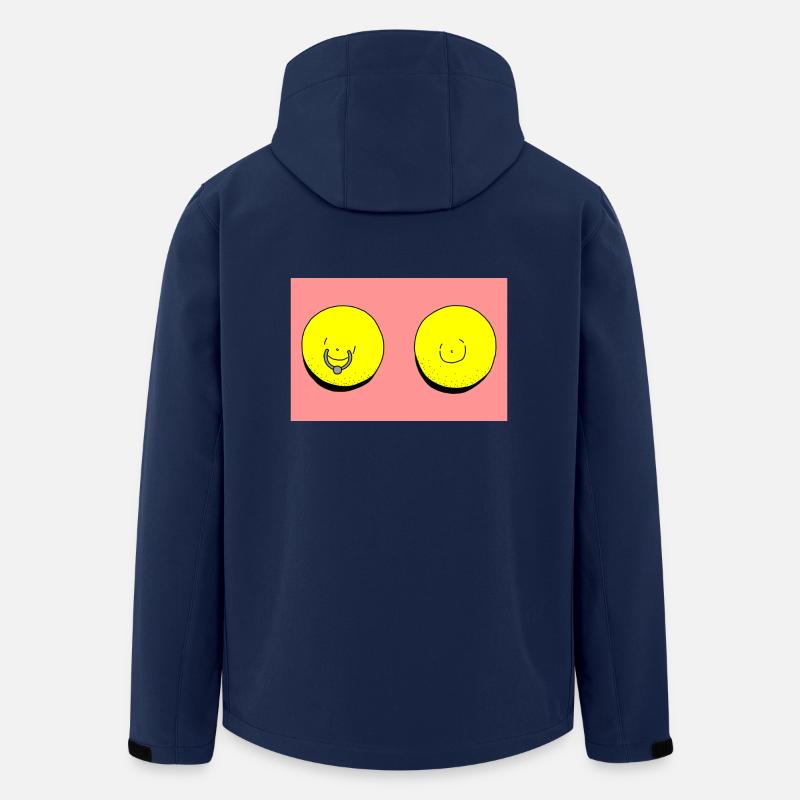 lemon piercing red - Men’s Recycled Softshell Jacket by Stanley/Stella - navy