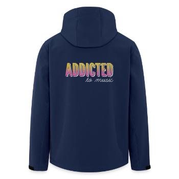 Addicted to music / addicted to music - Men’s Recycled Softshell Jacket by Stanley/Stella - navy - Back - AI Model Male 185 light (185cm)