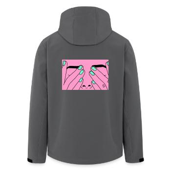 Face rose - Recycelte Männer Softshell-Jacke von Stanley/Stella - Anthrazit - Hinten - AI Model Male 185 light (185cm)