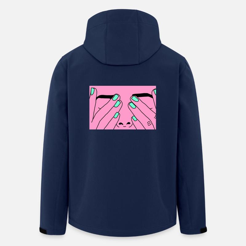 Face rose - Men’s Recycled Softshell Jacket by Stanley/Stella - navy