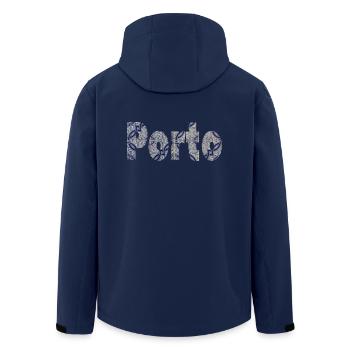 Porto Azulejo Portugal - Veste softshell homme en polyester recyclé Stanley/Stella - marine - Dos - AI Model Male 185 light (185cm)