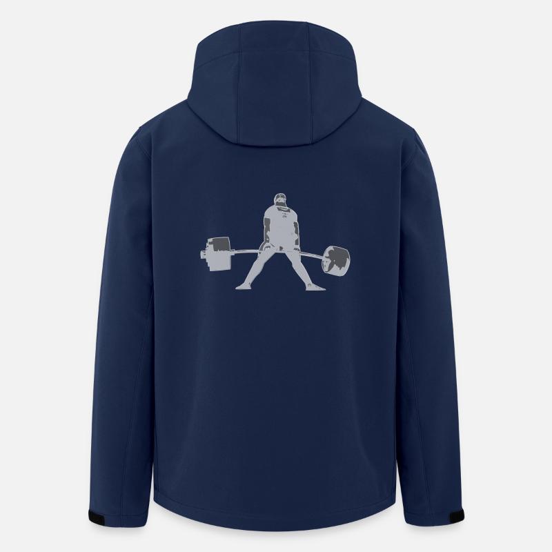 Deadlift II -- weiss - Recycelte Männer Softshell-Jacke von Stanley/Stella - Navy