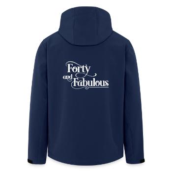 40 Geburtstag - Recycelte Männer Softshell-Jacke von Stanley/Stella - Navy - Hinten - AI Model Male 185 light (185cm)