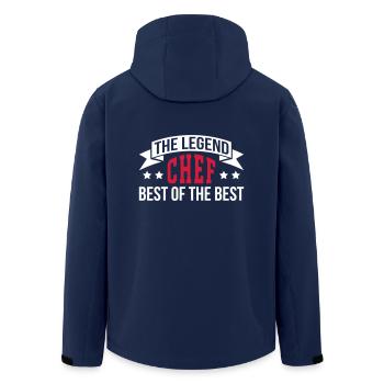 The Legend Chef - Men’s Recycled Softshell Jacket by Stanley/Stella - navy - Back - AI Model Male 185 light (185cm)