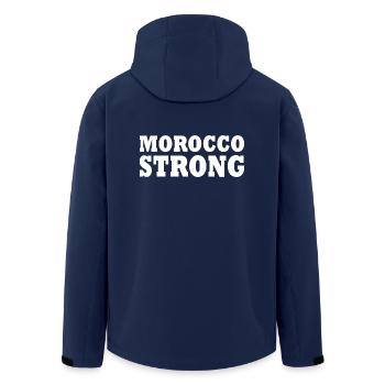 Morocco strong - Men’s Recycled Softshell Jacket by Stanley/Stella - navy - Back - AI Model Male 185 light (185cm)