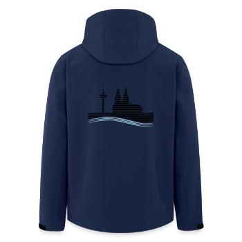 Cologne - Men’s Recycled Softshell Jacket by Stanley/Stella - navy - Back - AI Model Male 185 light (185cm)