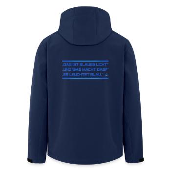 blaues Licht - Recycelte Männer Softshell-Jacke von Stanley/Stella - Navy - Hinten - AI Model Male 185 light (185cm)