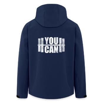 You Can Muskel Shirt Geschenk GYM Hanteln - Recycelte Männer Softshell-Jacke von Stanley/Stella - Navy - Hinten - AI Model Male 185 light (185cm)