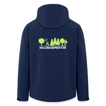Waldbademeister fürs Waldbaden und Waldbad - Recycelte Männer Softshell-Jacke von Stanley/Stella - Navy - Hinten - AI Model Male 185 light (185cm)