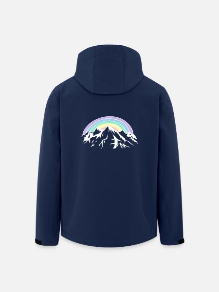 Regenbogen und Berge - Recycelte Männer Softshell-Jacke von Stanley/Stella - Navy