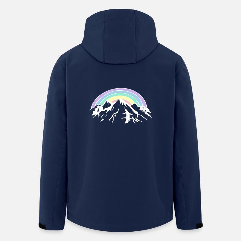 Rainbows and mountains - Men’s Recycled Softshell Jacket by Stanley/Stella - navy