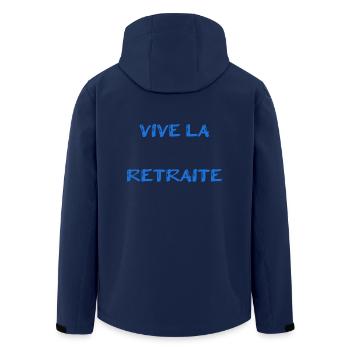 RUHESTAND. RUHESTAND. PENSIONIERT. RUHESTAND - Recycelte Männer Softshell-Jacke von Stanley/Stella - Navy - Hinten - AI Model Male 185 light (185cm)