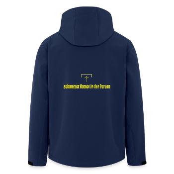 schwarzer Humor! Der schwarze Humor in dir! - Recycelte Männer Softshell-Jacke von Stanley/Stella - Navy - Hinten - AI Model Male 185 light (185cm)