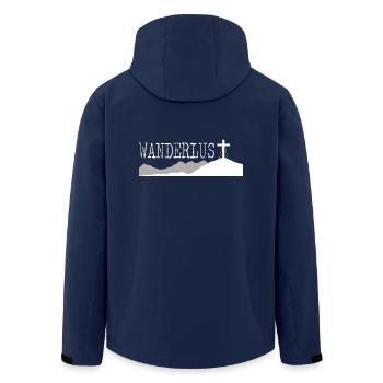 Wanderlust - Recycelte Männer Softshell-Jacke von Stanley/Stella - Navy - Hinten - AI Model Male 185 light (185cm)
