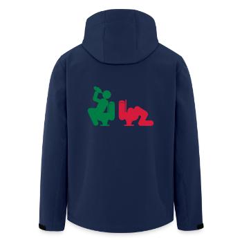 Alkohol trinken Humor Scheiße ich erbrach Toilette Toilette - Recycelte Männer Softshell-Jacke von Stanley/Stella - Navy - Hinten - AI Model Male 185 light (185cm)