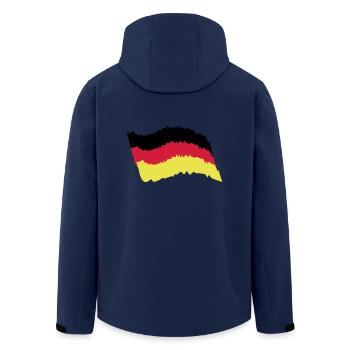 Deutschland Fahne - Recycelte Männer Softshell-Jacke von Stanley/Stella - Navy - Hinten - AI Model Male 185 light (185cm)