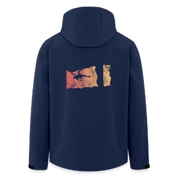Gift climber boulderer climbing bouldering - Men’s Recycled Softshell Jacket by Stanley/Stella - navy - Back - AI Model Male 185 light (185cm)