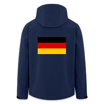 Deutsche flage - Recycelte Männer Softshell-Jacke von Stanley/Stella - Navy - Hinten - AI Model Male 185 light (185cm)