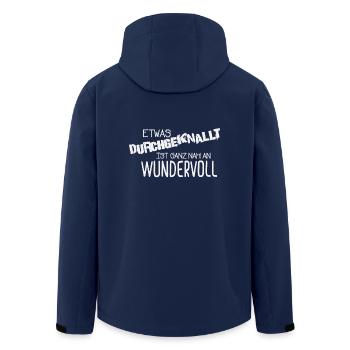 Quelque chose duchgeknallt est très proche de merveilleux. - Veste softshell homme en polyester recyclé Stanley/Stella - marine - Dos - AI Model Male 185 light (185cm)