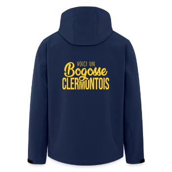 Bogosse Clermontois supporter rugby Clermont - Veste softshell homme en polyester recyclé Stanley/Stella - marine - Dos - AI Model Male 185 light (185cm)
