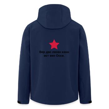 Wer das lesen kann ist ein Ossi. Ostdeutschland 89 - Recycelte Männer Softshell-Jacke von Stanley/Stella - Navy - Hinten - AI Model Male 185 light (185cm)