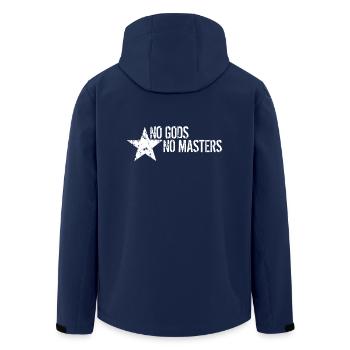 No Gods No Masters - Men’s Recycled Softshell Jacket by Stanley/Stella - navy - Back - AI Model Male 185 light (185cm)