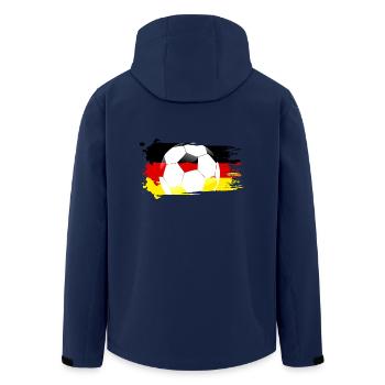 Fußball Deutschland WM - Recycelte Männer Softshell-Jacke von Stanley/Stella - Navy - Hinten - AI Model Male 185 light (185cm)