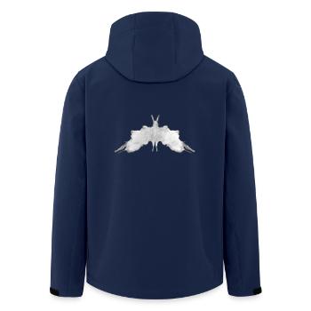 Panneau Rorschach 5/10 inversé - Veste softshell homme en polyester recyclé Stanley/Stella - marine - Dos - AI Model Male 185 light (185cm)
