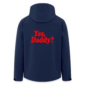 Yes daddy - Men’s Recycled Softshell Jacket by Stanley/Stella - navy - Back - AI Model Male 185 light (185cm)