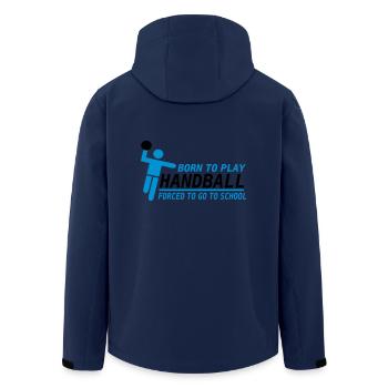 Handball - Recycelte Männer Softshell-Jacke von Stanley/Stella - Navy - Hinten - AI Model Male 185 light (185cm)