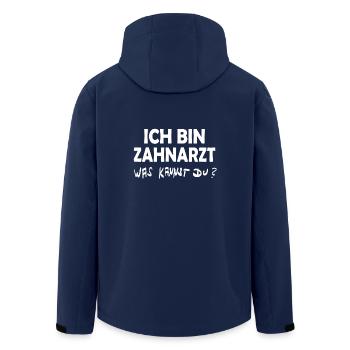 Geschenk für Zahnarzt - Recycelte Männer Softshell-Jacke von Stanley/Stella - Navy - Hinten - AI Model Male 185 light (185cm)