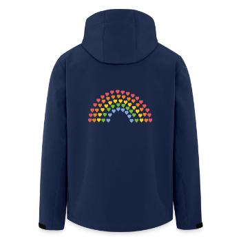 Regenbogen aus Herzen - Recycelte Männer Softshell-Jacke von Stanley/Stella - Navy - Hinten - AI Model Male 185 light (185cm)