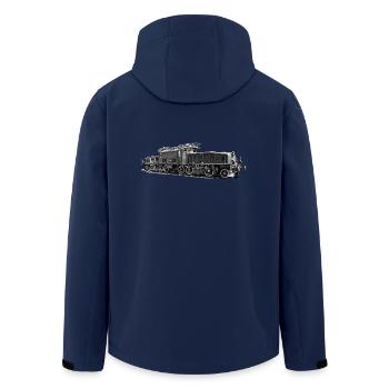 Locomotive crocodile Be 6/8 - Veste softshell homme en polyester recyclé Stanley/Stella - marine - Dos - AI Model Male 185 light (185cm)