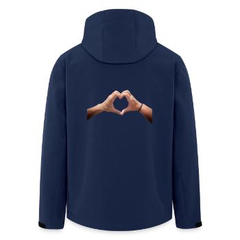 Valentines Day - Recycelte Männer Softshell-Jacke von Stanley/Stella - Navy - Hinten - AI Model Male 185 light (185cm)