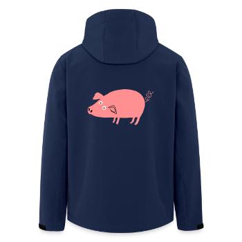 Cochon roz4 - Veste softshell homme en polyester recyclé Stanley/Stella - marine - Dos - AI Model Male 185 light (185cm)