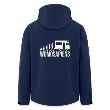 Womosapiens Wohnmobil Evolution - Recycelte Männer Softshell-Jacke von Stanley/Stella - Navy - Hinten - AI Model Male 185 light (185cm)