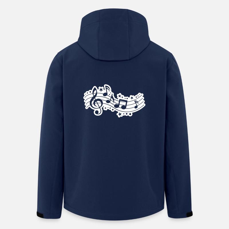 Music Notes Clef Music - Men’s Recycled Softshell Jacket by Stanley/Stella - navy