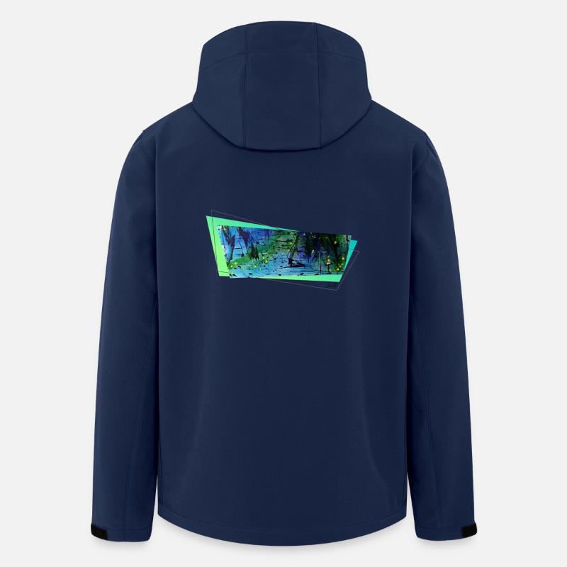Art de rue moderne - Veste softshell homme en polyester recyclé Stanley/Stella - marine
