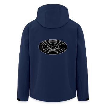 black hole - Men’s Recycled Softshell Jacket by Stanley/Stella - navy - Back - AI Model Male 185 light (185cm)
