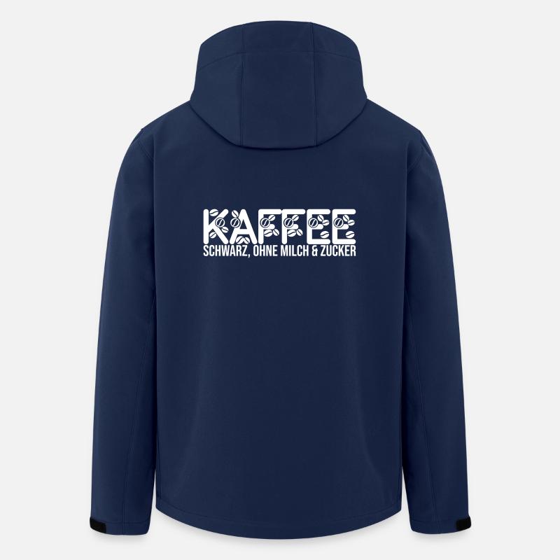 Kaffee - schwarz, ohne Milch und Zucker - Recycelte Männer Softshell-Jacke von Stanley/Stella - Navy