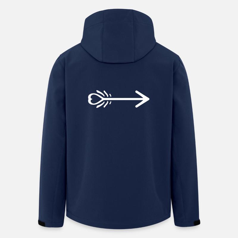 Arrow with heart right - Men’s Recycled Softshell Jacket by Stanley/Stella - navy