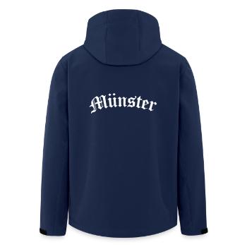 Münster - meine Stadt - Recycelte Männer Softshell-Jacke von Stanley/Stella - Navy - Hinten - AI Model Male 185 light (185cm)