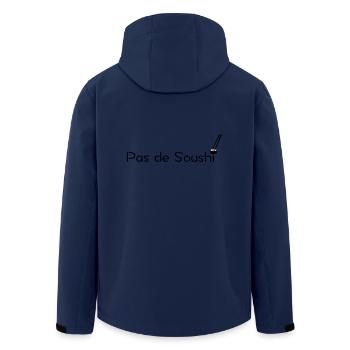 Pas de Soushi - Veste softshell homme en polyester recyclé Stanley/Stella - marine - Dos - AI Model Male 185 light (185cm)
