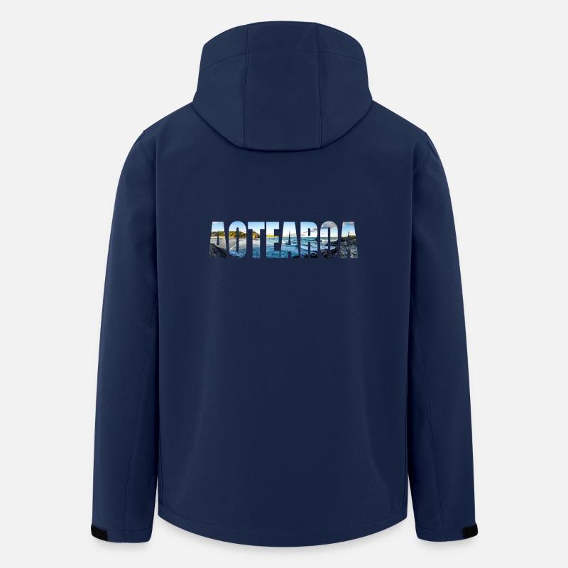 Neuseeland Geschenkidee Backpacker Work & Travel - Recycelte Männer Softshell-Jacke von Stanley/Stella - Navy