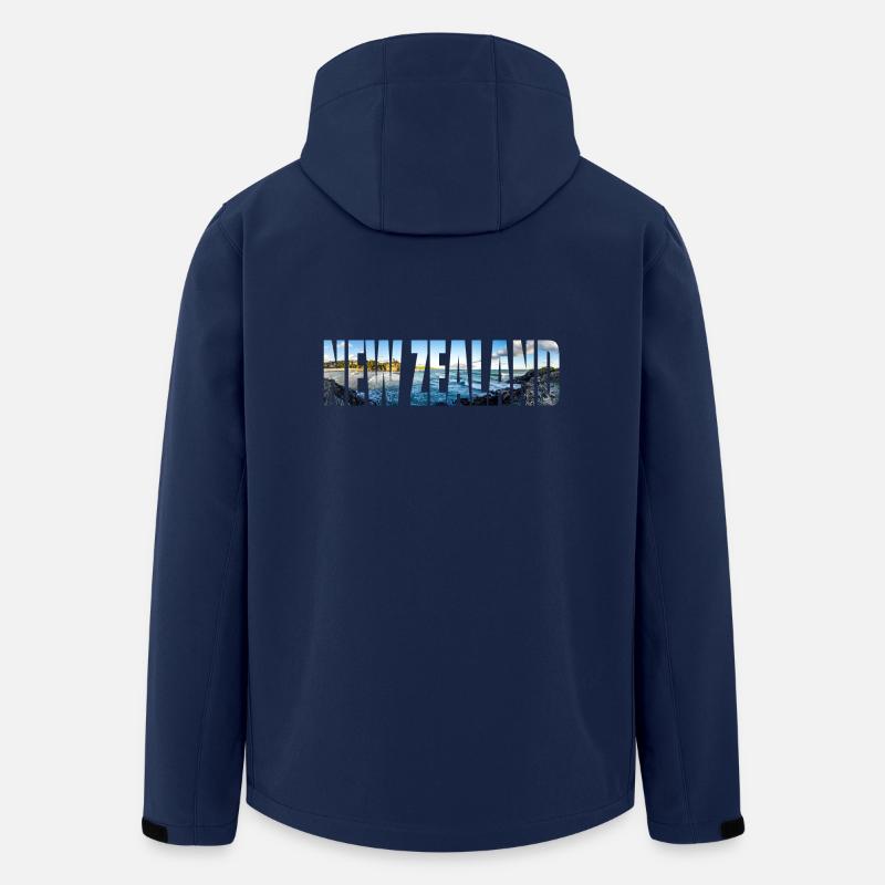 Neuseeland Geschenkidee Backpacker Work & Travel - Recycelte Männer Softshell-Jacke von Stanley/Stella - Navy