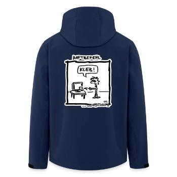 Haftbefehl - Recycelte Männer Softshell-Jacke von Stanley/Stella - Navy - Hinten - AI Model Male 185 light (185cm)