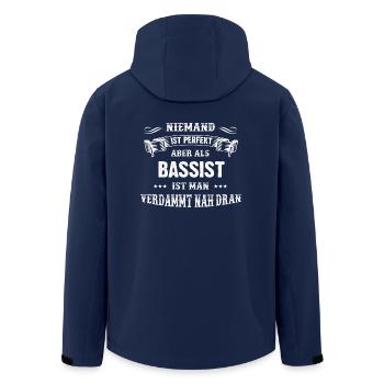 Männer-T-Shirt Beruf Bassist - Recycelte Männer Softshell-Jacke von Stanley/Stella - Navy - Hinten - AI Model Male 185 light (185cm)