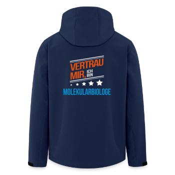 Molekularbiologe Beruf Geschenk - Recycelte Männer Softshell-Jacke von Stanley/Stella - Navy - Hinten - AI Model Male 185 light (185cm)